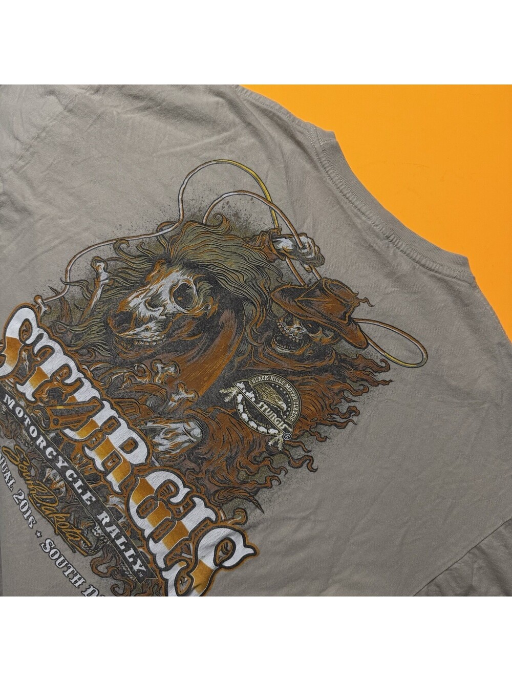 Rare Keya USA Made Sturgis Motorcycle Rally Skull Ghost Rider T-Shirt Men’s XL